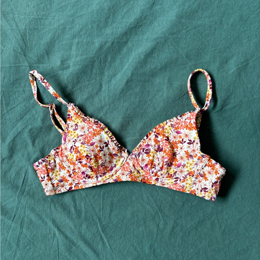 Shade & Shore Red and Pink Floral Bra Intimates